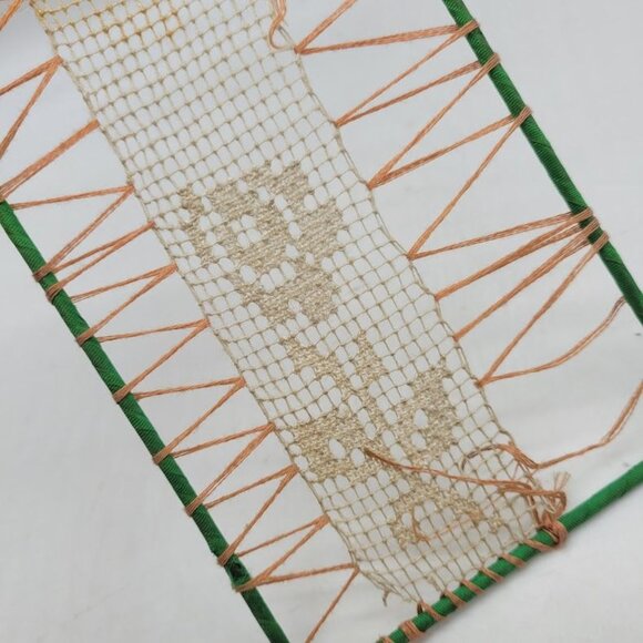 RARE Antique French Lace Loom Handmade Crochet Floral Design Vintage Paris VTG - Picture 7 of 10
